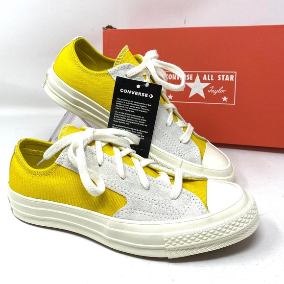 Converse Shoes - 💖MEGA SALE💖Converse CHUCK 70 Low Yellow Egret Suede Shoes Women's 5.5 168609C
